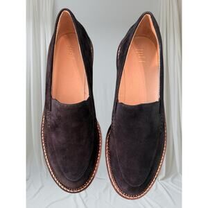 J.Jill Black Suede Lug Sole Loafers Women’s Platform Slip-On Comfort Shoes 7.5